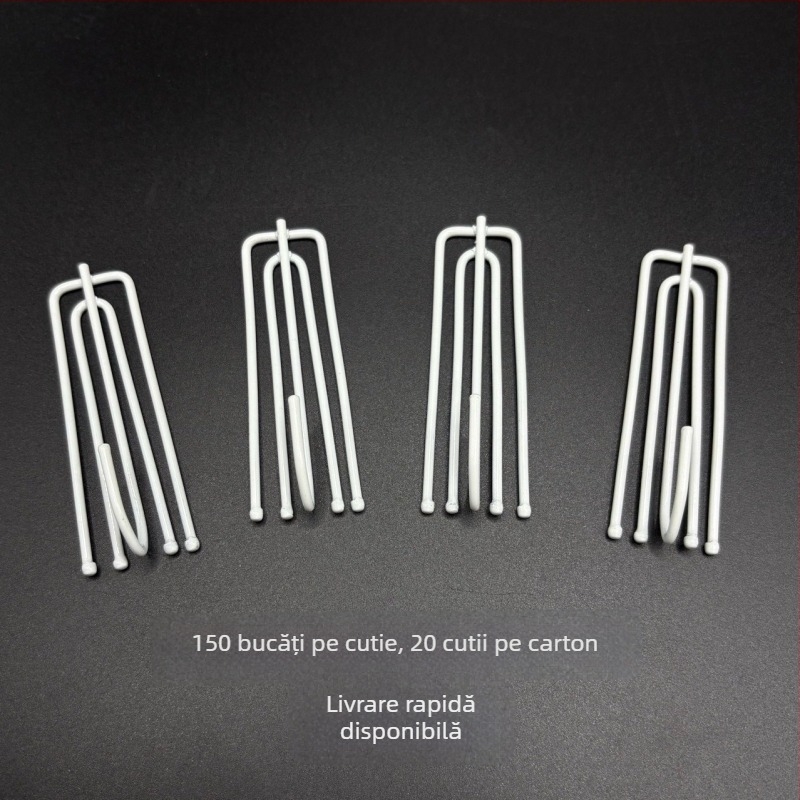 Cârlig de perdeu din oțel inoxidabil cu patru dinți și cârlig în formă de S – accesorii pentru țesături