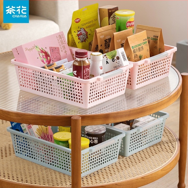 Cutie de depozitare din plastic pentru birou — organizator pentru gustări, cosmetică și obiecte mărunte, pentru cămin