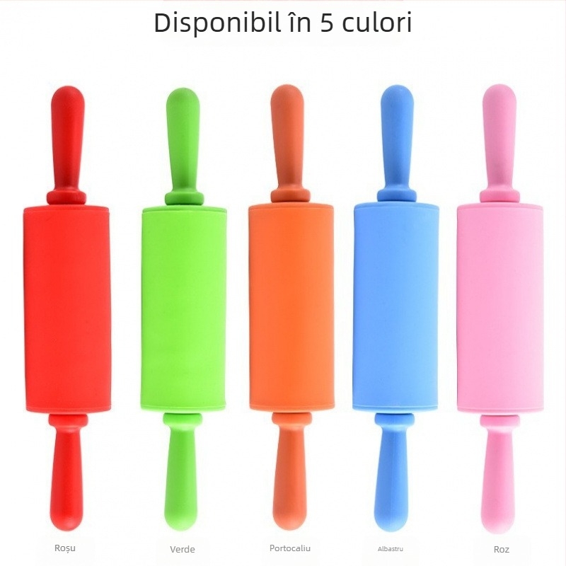 Mini rulou din silicon alimentar, antiaderent pentru aluat