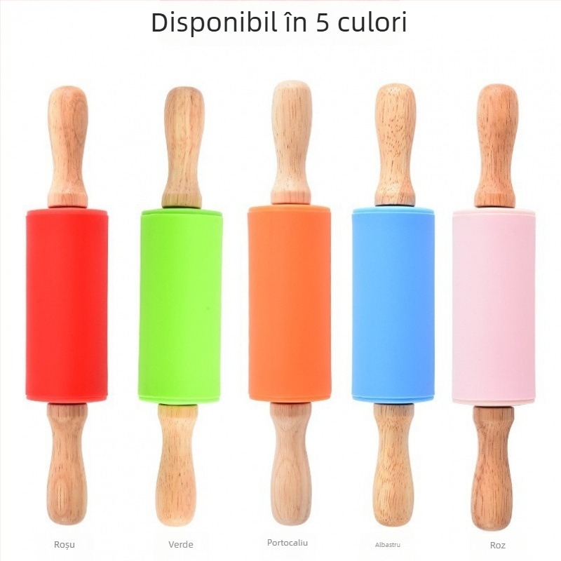 Mini rulou din silicon alimentar, antiaderent pentru aluat