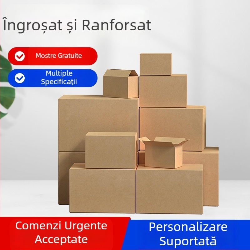 Cutie de depozitare personalizată, în loturi mici, lungă, din carton ondulat, cutie mare de ambalaj pătrată pentru mutare
