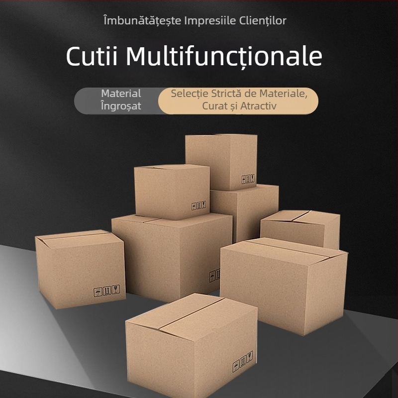 Cutie de depozitare personalizată, în loturi mici, lungă, din carton ondulat, cutie mare de ambalaj pătrată pentru mutare