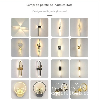 Lampa de perete în formă de val pentru intrări și coridoare, iluminare ambientală minimalistă pentru interior