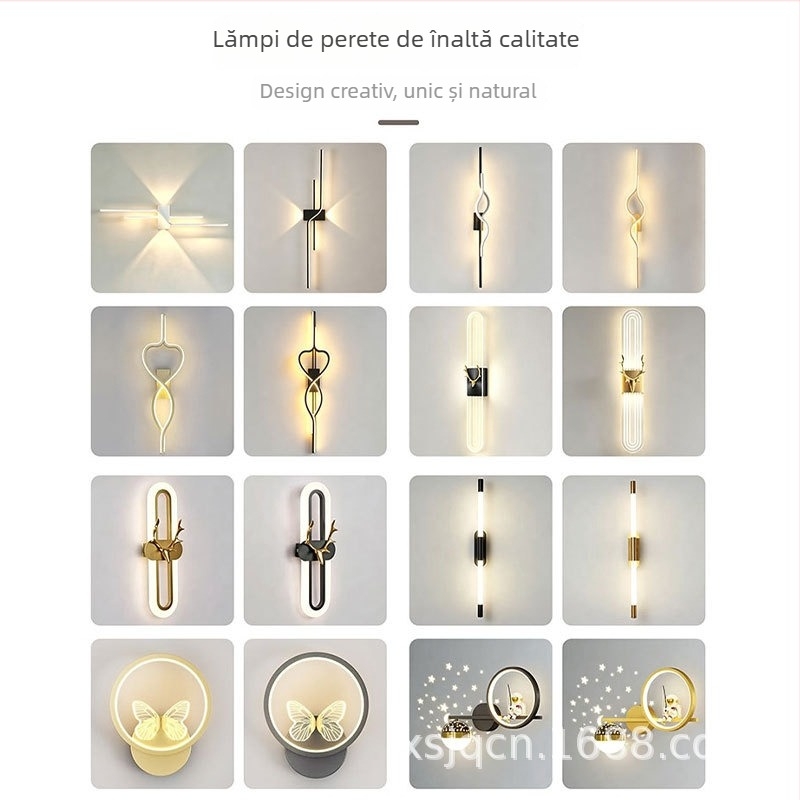 Lampa de perete în formă de val pentru intrări și coridoare, iluminare ambientală minimalistă pentru interior
