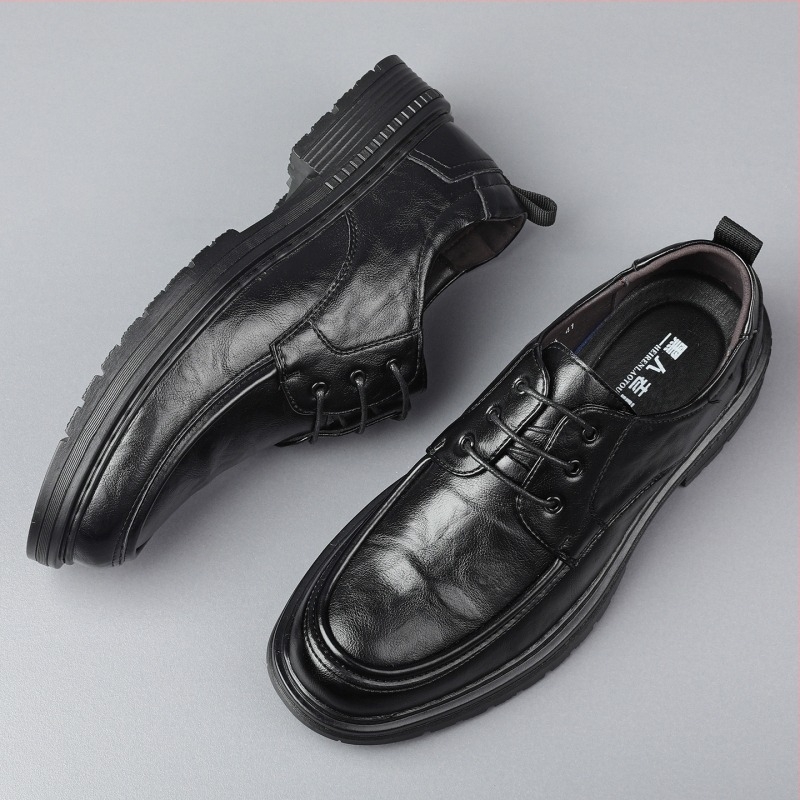 Pantofi Oxford din piele pentru bărbați, talpă moale, casual și business, antiderapante și respirabili, 2025