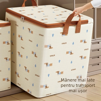 Geantă de depozitare cu capacitate mare pentru haine și pături, mutare și organizare, cutie de depozitare