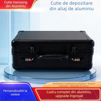 Cutie-portbagaj din aluminiu multifuncțională — cutie de depozitare impermeabilă, întărită, pentru unelte și echipamente de precizie