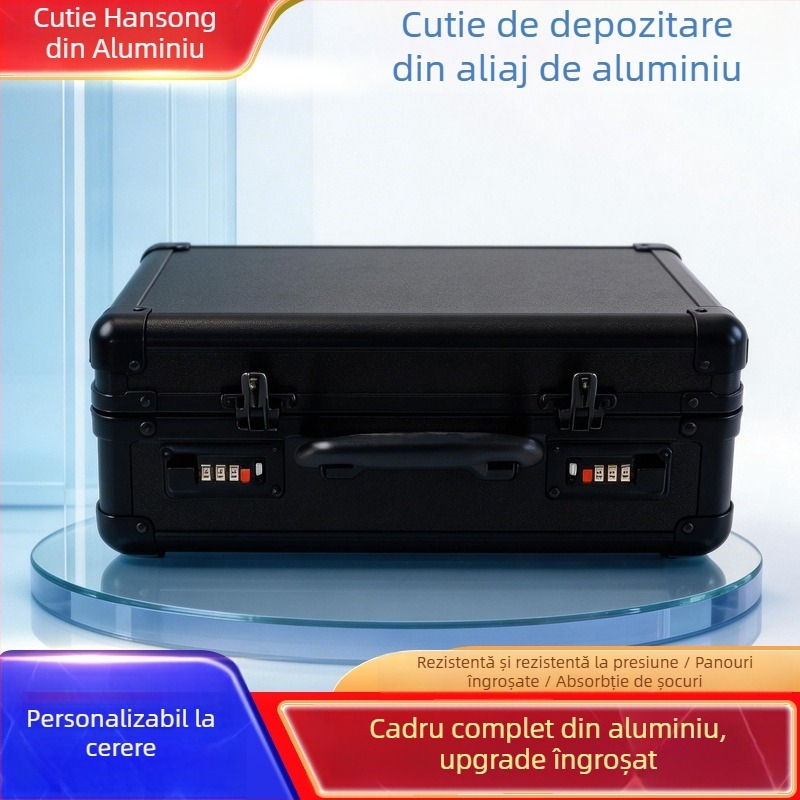 Cutie-portbagaj din aluminiu multifuncțională — cutie de depozitare impermeabilă, întărită, pentru unelte și echipamente de precizie