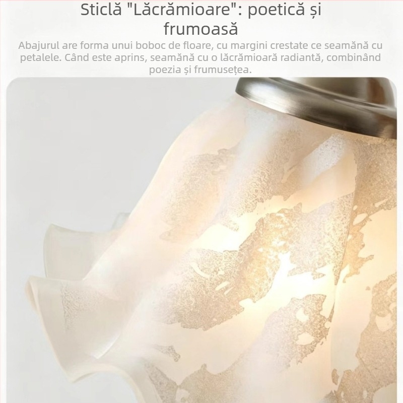 Lampa de perete franțuzească vintage, stil crem retro, pentru dormitor și sufragerie