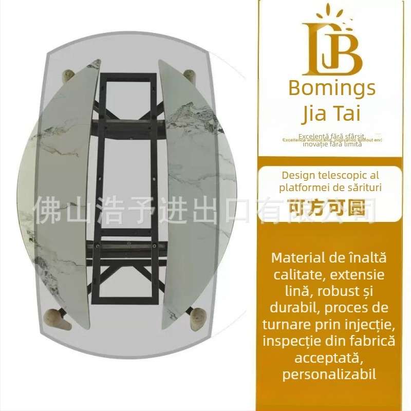 Accesorii Bounce Rail pentru masă — șine glisante pentru masă, platformă rotundă rabatabilă, raft multi-funcțional, hardware din oțel laminat la rece