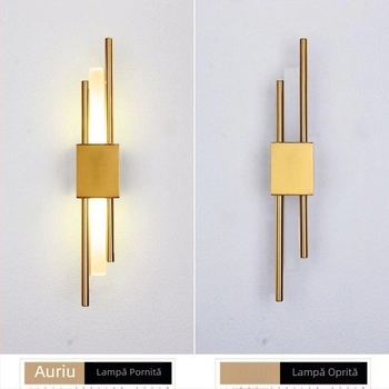 Lampa de perete fără găuri, încărcabilă, lux pentru living, lampă lungă din acril, design minimalist modern