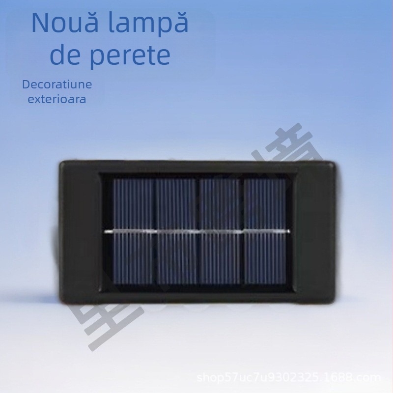 Lampă solară de perete pentru decor exterior, proiecție rezistentă la apă pentru grădină și curte