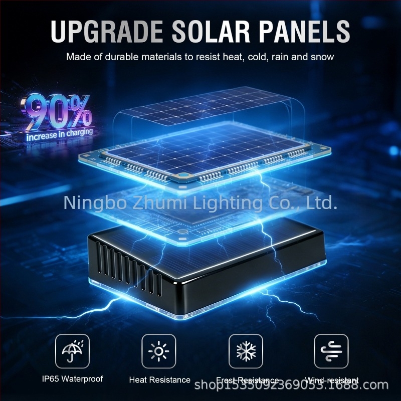 Lampă solară magnetică de exterior, impermeabilă, iluminare de perete pentru curte, gard și verandă, interior și exterior