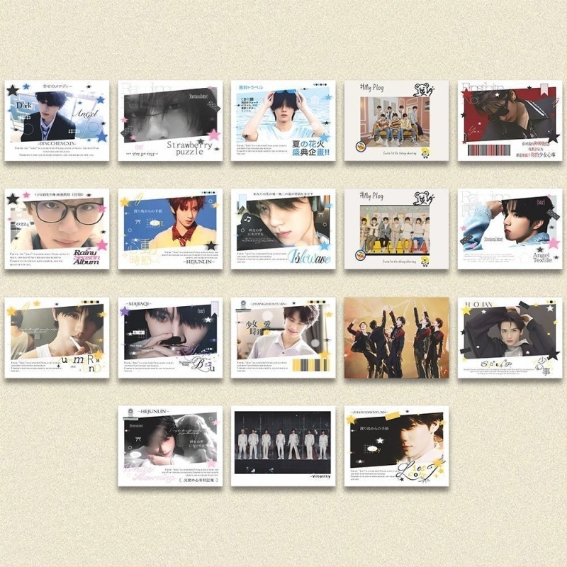 Set de cărți poștale în stil Polaroid cu Ma Jiaqi și Ding Chengxin din TNT Era Youth Group
