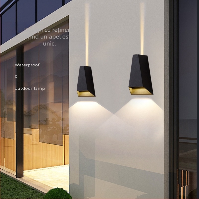 Lumină de perete LED cu iluminare sus-jos pentru sufragerie, hol și scară exterioară – design modern minimalist
