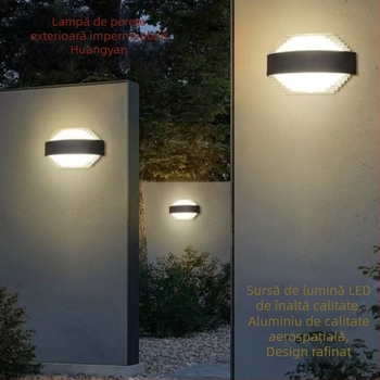Lampă de perete impermeabilă cu iluminare sus-jos, intensitate înaltă, iluminare ambientală pentru exterior și interior