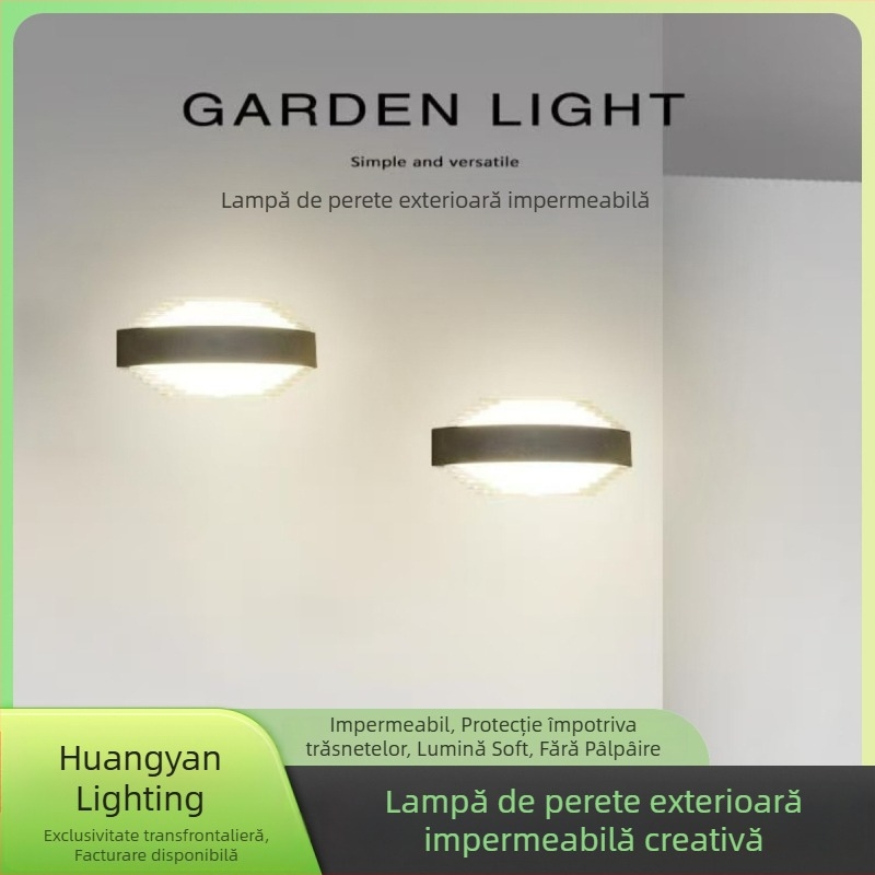 Lampă de perete impermeabilă cu iluminare sus-jos, intensitate înaltă, iluminare ambientală pentru exterior și interior