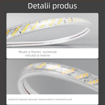 Bandă LED cu înaltă luminozitate pentru fundalul plafonului sufrageriei – iluminare interioară, fără reglaj al intensității, nu este rezistentă la apă