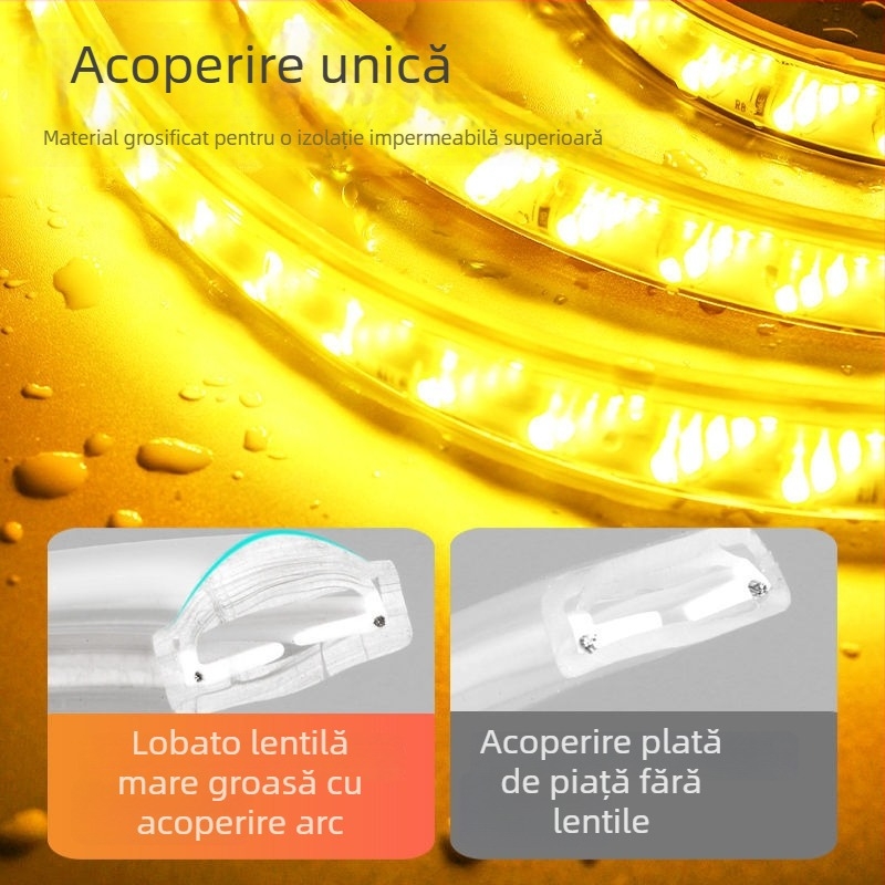 Bandă LED cu înaltă luminozitate pentru fundalul plafonului sufrageriei – iluminare interioară, fără reglaj al intensității, nu este rezistentă la apă