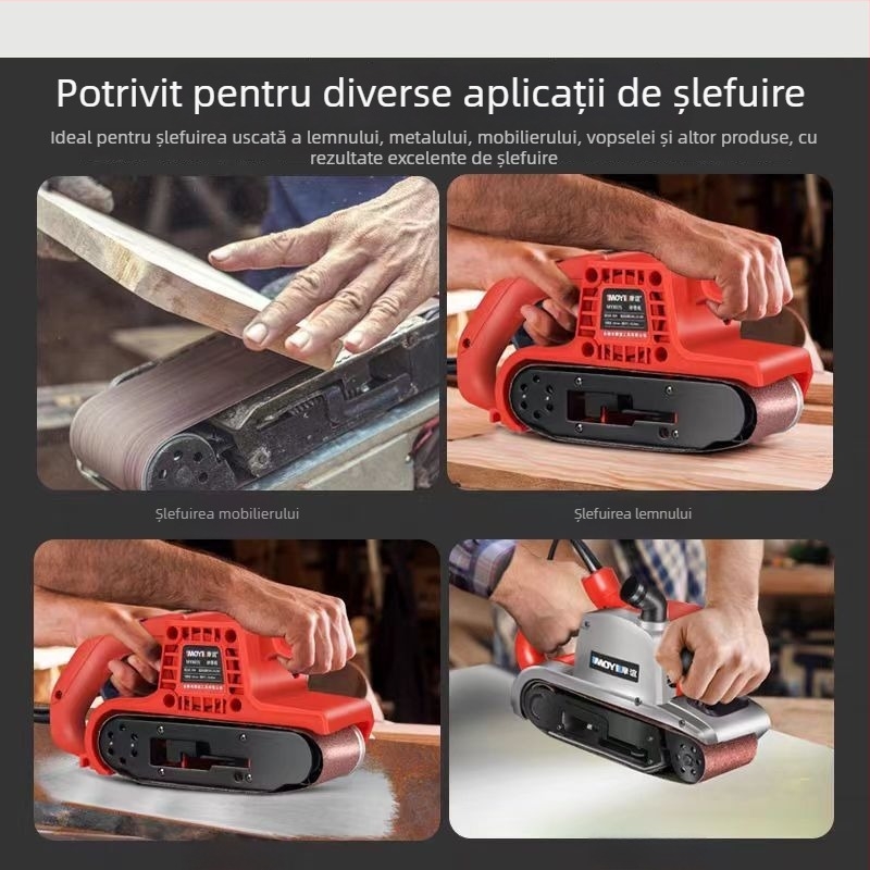 Bandă de șlefuit rezistentă la uzură 610×100 mm pentru prelucrarea lemnului și lustruirea metalelor, potrivită pentru aluminiu și cupru; abraziv: oxid de aluminiu