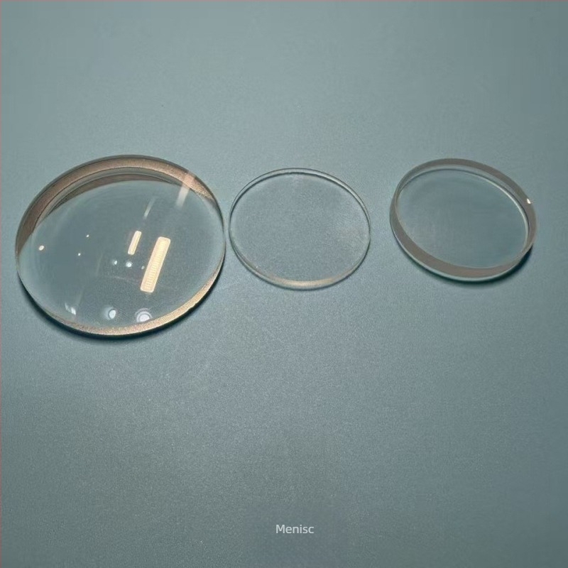 Lentilă menisc din sticlă optică K9, lentilă sferică de înaltă definiție, ansamblu de lentile cu prismă și lentile concave-convexe