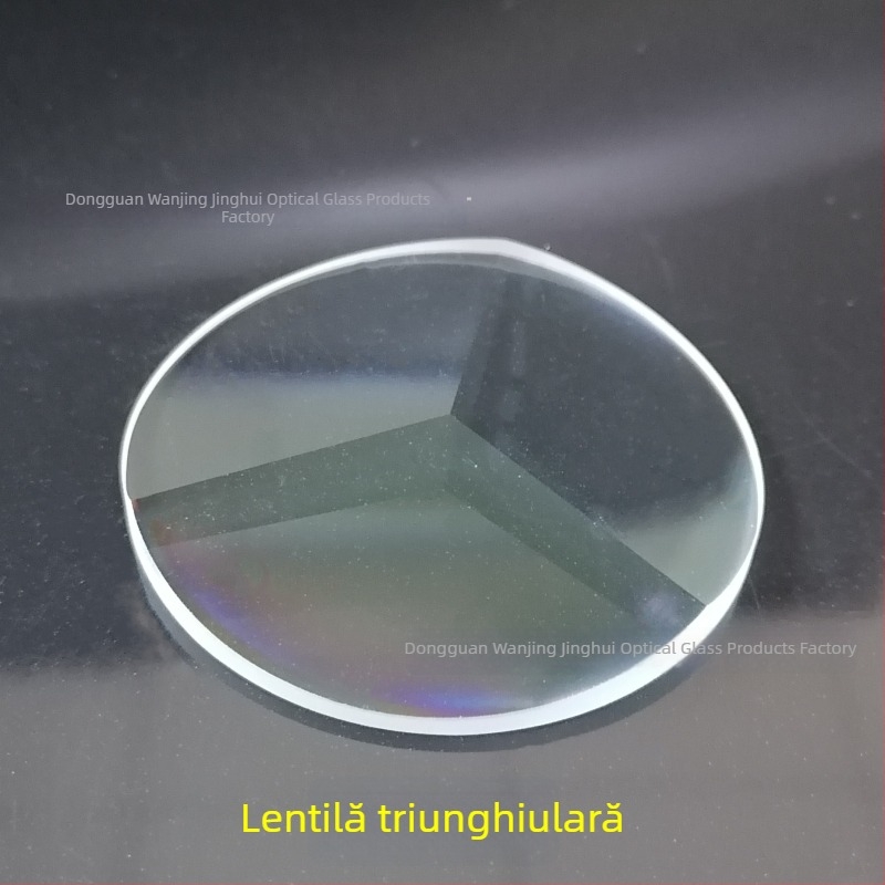 Lentile optice triunghiulare și pentagonale, prismă din sticlă, sticlă optic K9, lentilă plan-convexă