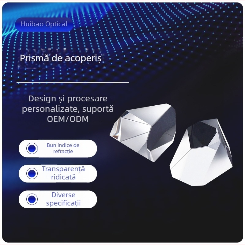 Prisma de acoperiș din sticlă optică, prismă semi-pentaprismă, lentilă din sticlă de cuarț