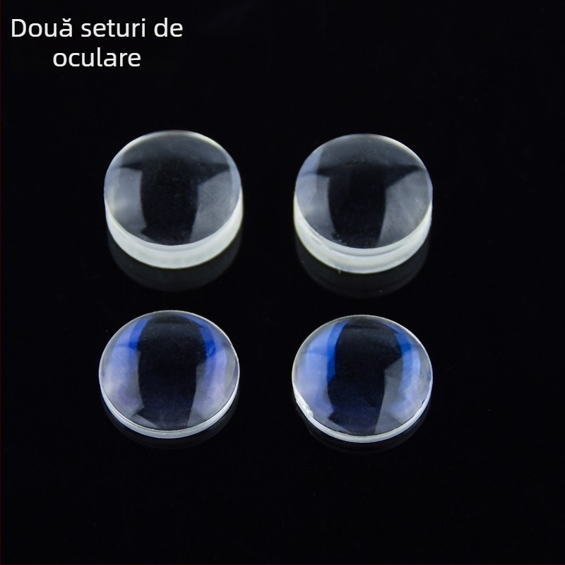Binoclu 8x21 cu sistem de cale optic, lentile din sticlă optică, ocular, prismă, obiectiv — set complet