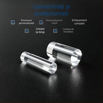 Şină ghidare a luminii din cuarț, tijă cu diametrul de 5 mm sau 10 mm, tijă oglindă, tijă laser din sticlă cilindrică K9