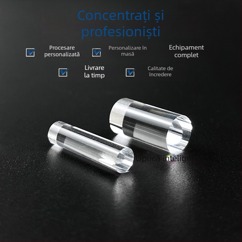 Şină ghidare a luminii din cuarț, tijă cu diametrul de 5 mm sau 10 mm, tijă oglindă, tijă laser din sticlă cilindrică K9