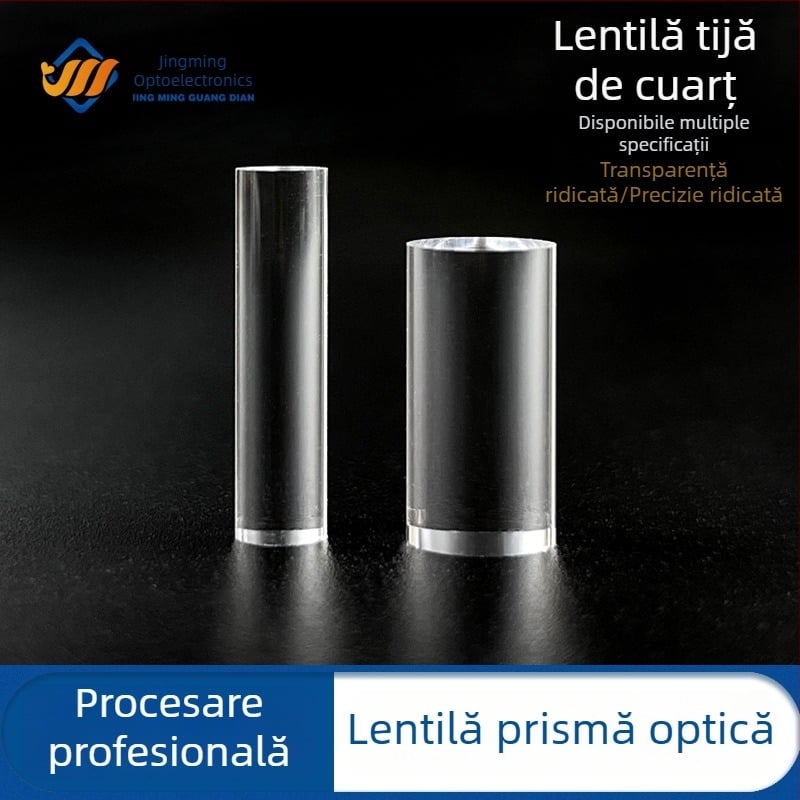 Şină ghidare a luminii din cuarț, tijă cu diametrul de 5 mm sau 10 mm, tijă oglindă, tijă laser din sticlă cilindrică K9
