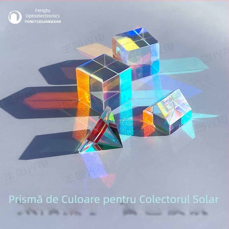 Prismă captatoare de soare hexagonală din sticlă optic, dispersie de culoare, decor de birou pentru experimente