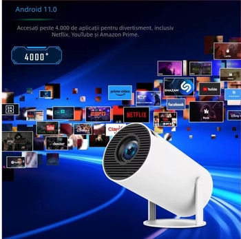 Proiector HY300 pentru casă, 1080p, luminozitate 120, proiecție până la 200 inci