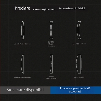 Lentilă mică dublu convexă, diametrul 6 mm, lentilă optică din sticlă pentru microscop cu laser