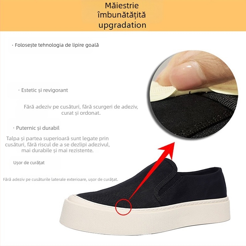 Loafers cu talpă groasă pentru creșterea înălțimii, slip-on, respirabile, pantofi casual pentru primăvară și toamnă