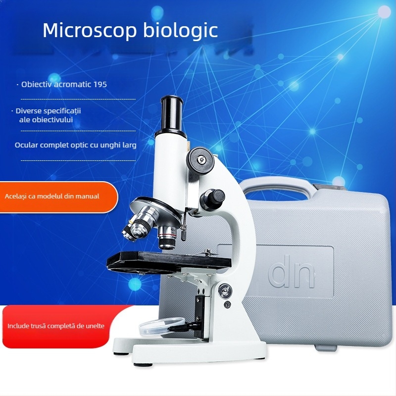Microscop biologic cu optică HD, măriri de 1000x, 640x și 1600x pentru experimente științifice și predare