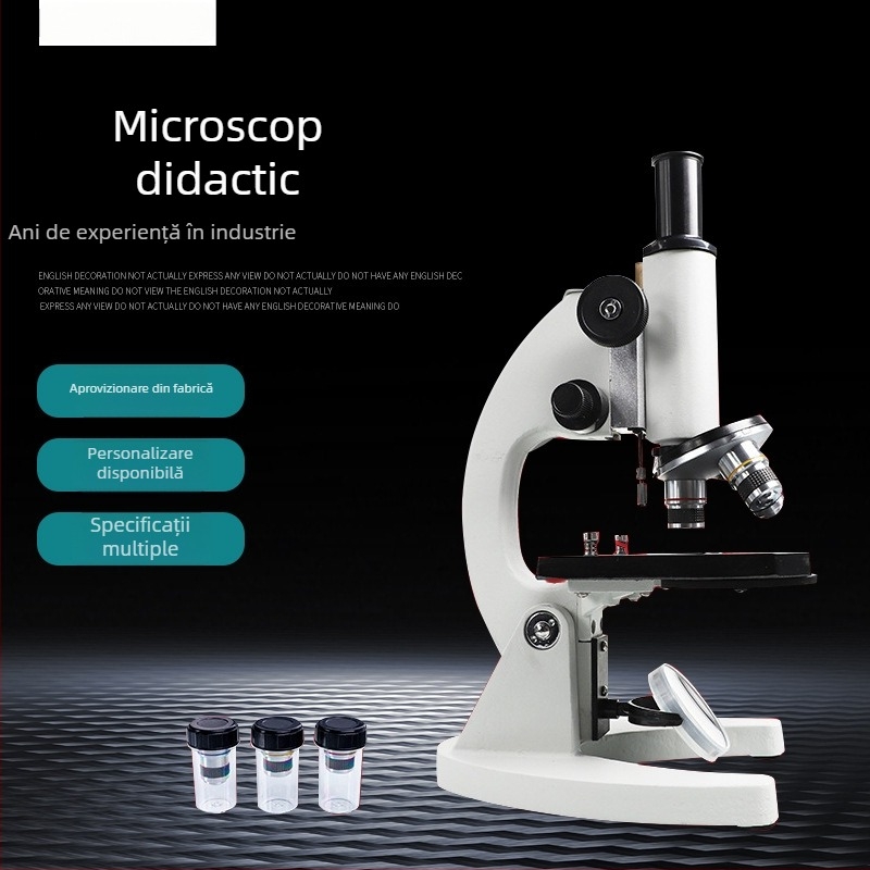 Microscop biologic cu optică HD, măriri de 1000x, 640x și 1600x pentru experimente științifice și predare