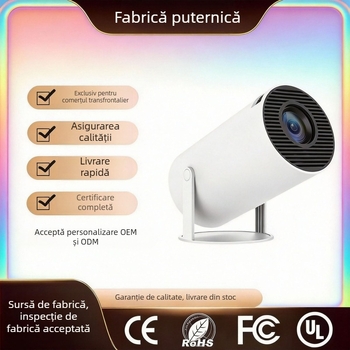 HY300 Proiector Inteligent Portabil pentru Home Theater, 1080p, până la 150 inch