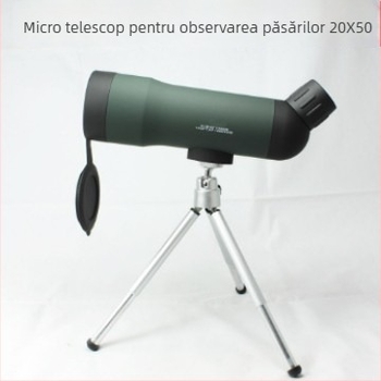 Monoclu 20x50, de buzunar, pentru observarea păsărilor, cu mărire mare și viziune nocturnă în lumină redusă