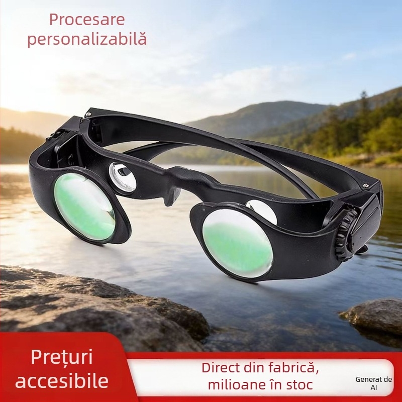 Telespectiv de pescuit 8x, cu montare pe cap, pentru observația plutelor, mărire și câmp vizual larg în exterior