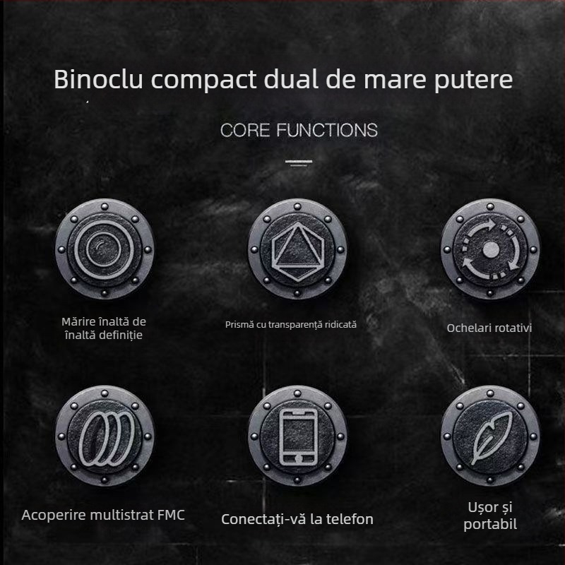 Monoclu cu mărire mare, calitate germană, profesional, pentru adulți, exterior, HD, luminozitate redusă, pentru concerte