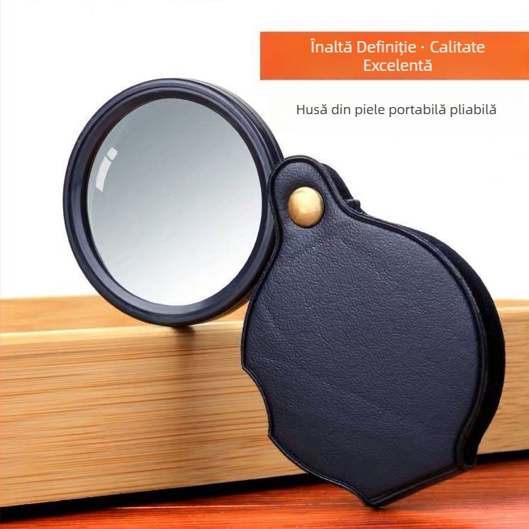 Lupă de mărire din plastic, pliabilă, portabilă, cu 10x mărire, pentru citire de către persoanele în vârstă și explorare pentru copii