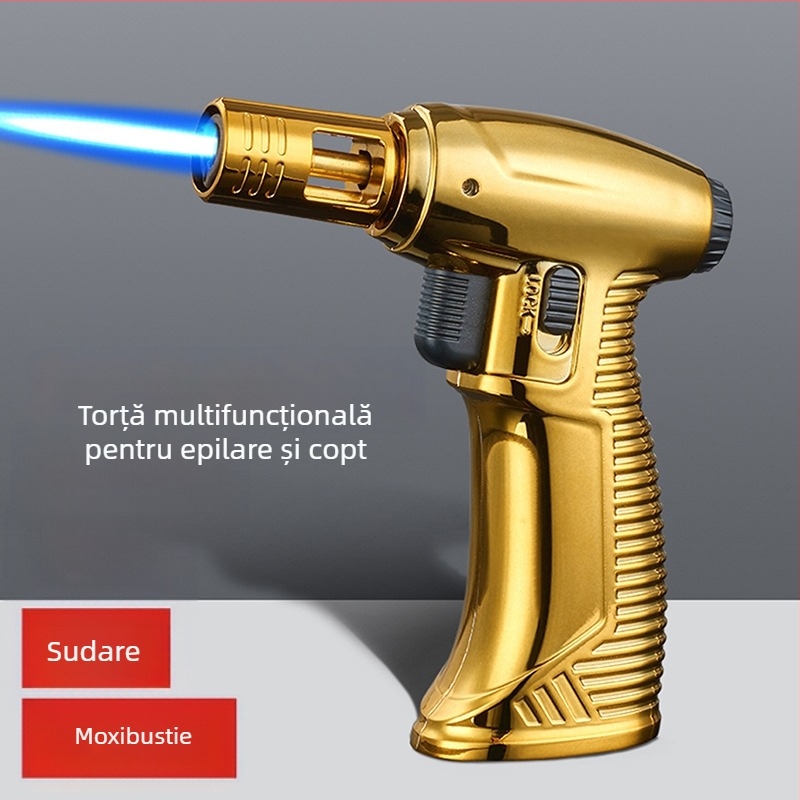 Torţă de sudură manuală cu temperatură înaltă, brichetă rezistentă la vânt, reîncărcabilă, pentru moxibustion, aprinderea trabucurilor, sudură și grătar