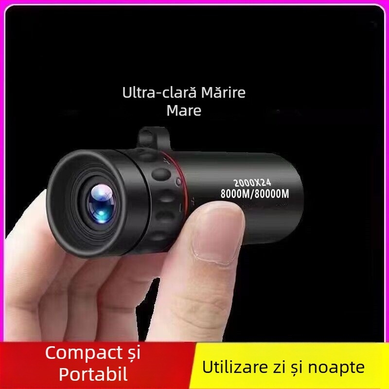 Telescop monocular 8x, imagine HD, vizionare nocturnă, fotografiere în aer liber