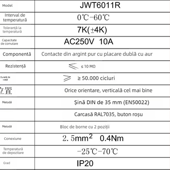 JWT6011 Controler temperatură și umiditate pentru dulap – Rip Electric, Reglare automată a temperaturii