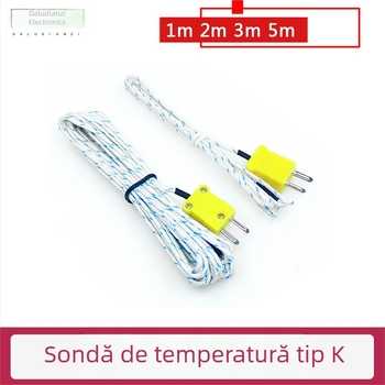 Senzor de temperatură tip K cu sondă de suprafață, senzor de temperatură expus, rezistent la temperaturi înalte, cablu de măsură de 1 m