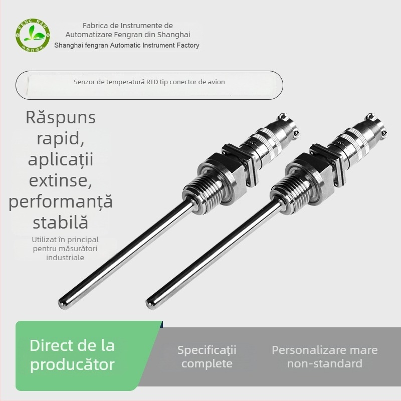 Senzor Pt100 cu conector aerian, pentru mașini de injecție și cutii de viteze