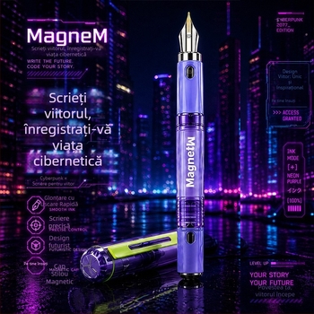 MP-2091 pix erasibil cu magneți pentru copii, stil cyberpunk, scriere lină, cartușe de cerneală înlocuibile și lubrifiant