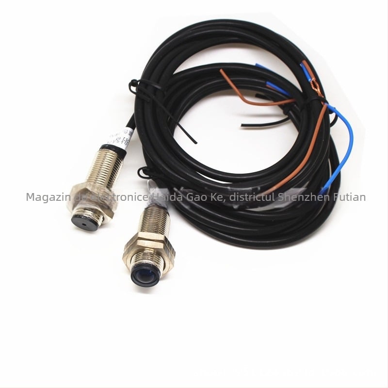 Senzor laser M12 mic, 5V, emițător și receptor laser prin fascicul, 30 m întrerupător fotoelectric infraroșu