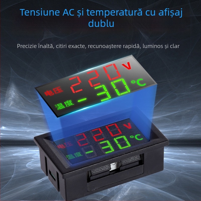 Termometru digital 220V AC, afișaj dual, senzor NTC industrial pentru măsurarea temperaturii